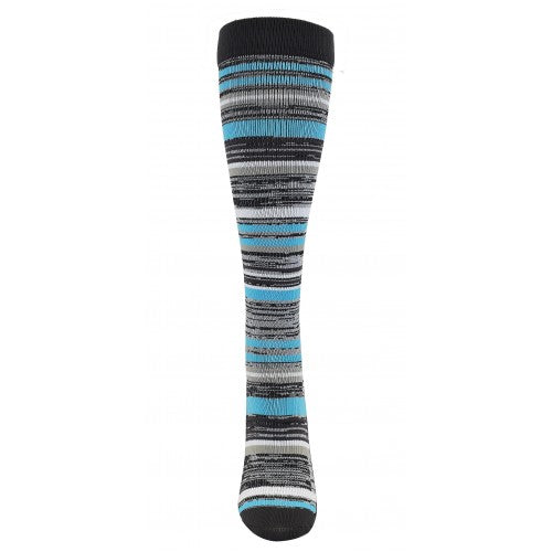 Marled Blue Fashion Compression Sock
