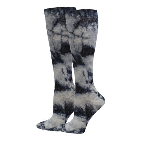 Tie Dye Premium Black/Grey Fashion Compression Sock